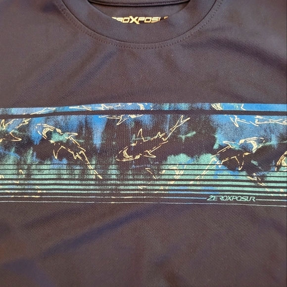 EUC- BUNDLE OF BIG BOYS UNDER ARMOUR SWIM TRUNKS WITH MATCHING NAVY RASHGUARD - Picture 6 of 14